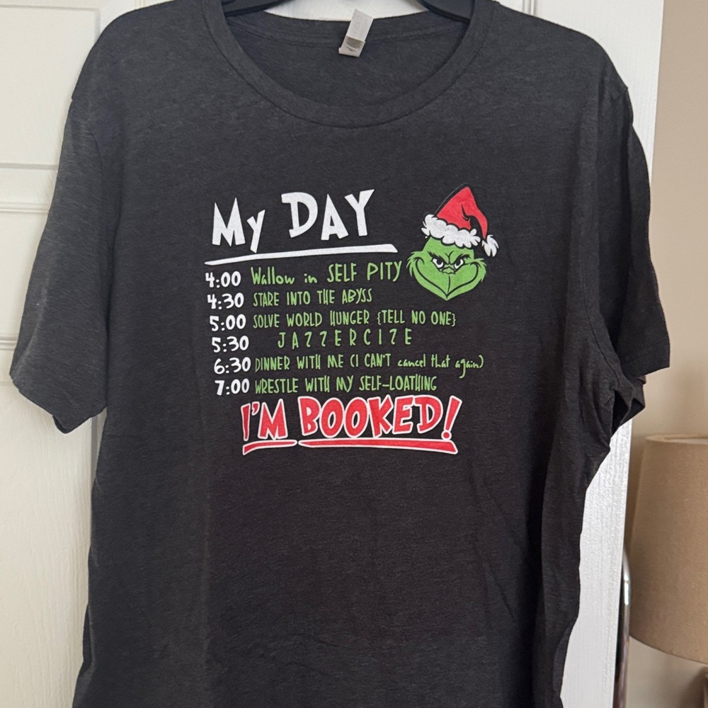 Bella Canvas Charcoal Grinch Holiday Tee